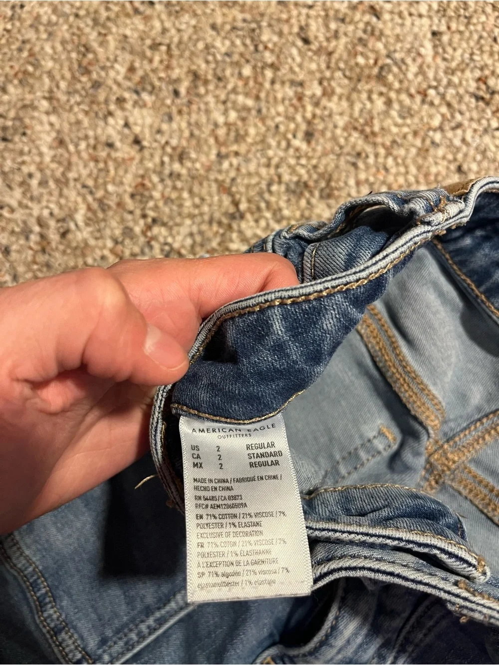 American Eagle Ne(xt) Level Stretch Super High-Rise Flare Blue Jeans - Picture 6 of 11